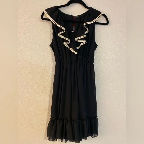 black satin corset mini dress Black Satin Lace-Up Corset Mini Dress with Square Neck Black / 4